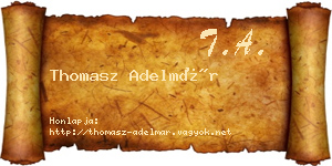 Thomasz Adelmár névjegykártya